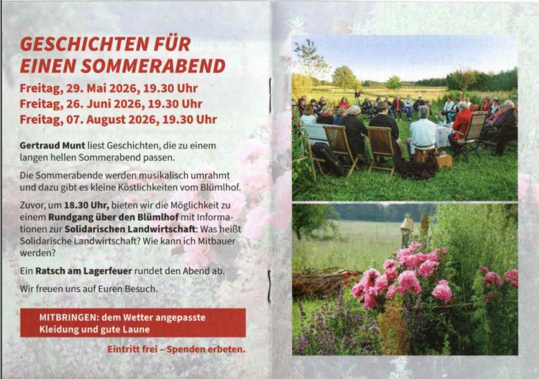 Geschichten an einem Sommerabend